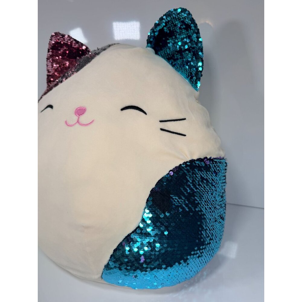 Squishmallow Shany the Calico Cat 16 Inch Stuffed Plush with Sequins Large - Picture 2 of 11